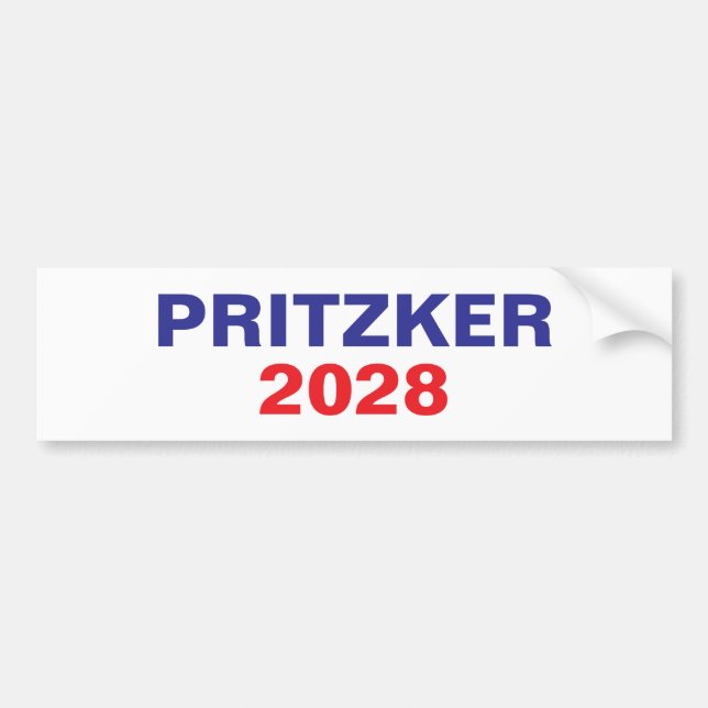 Pritzker für Präsident 2028 Autoaufkleber (Vorne)