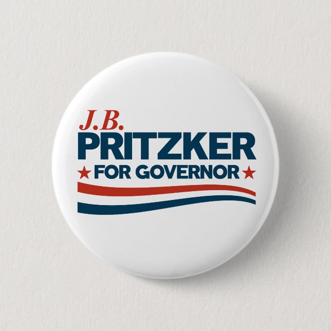 PRITZKER - JB Pritzker für Gouverneur Button (Vorderseite)
