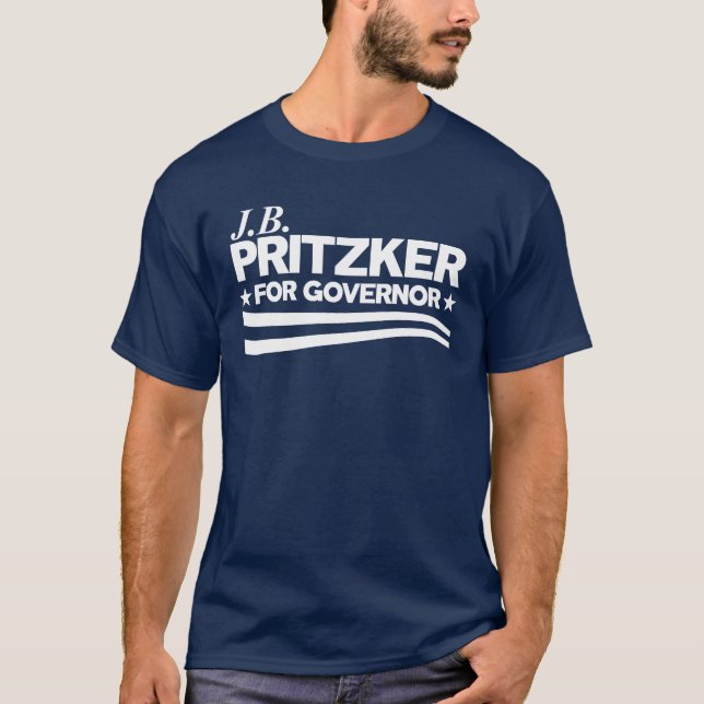 PRITZKER - JB Pritzker für Gouverneur T-Shirt (Vorderseite)