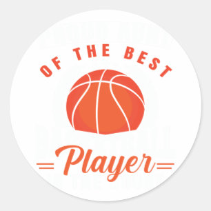 Priud Tante des besten Basketballspielers Runder Aufkleber