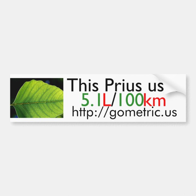 Prius Kraftstoffeffizienz Autoaufkleber (Vorne)