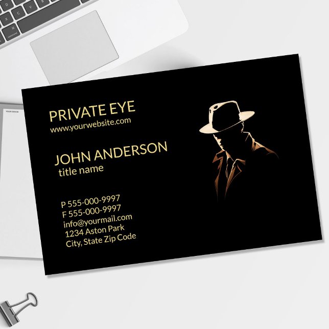 Privatauge Moderner Privatdetektor Business C Visitenkarte (Von Creator hochgeladen)