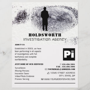 Privataugendesign, Privatdetektiv Flyer