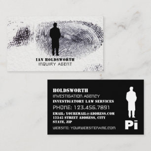 Privataugendesign, Privatdetektiv Visitenkarte