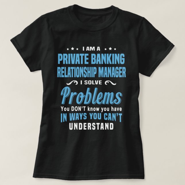 Private Banking Relationship Manager T-Shirt (Design vorne)