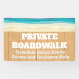 Private Boardwalk Custom Beach Condo Komplex Banner