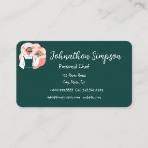 Private Business Card des Koch Cook Baker Visitenkarte