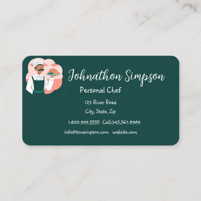 Private Business Card des Koch Cook Baker Visitenkarte (Vorderseite)