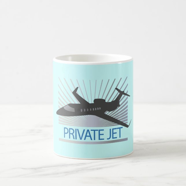 Private Düsenflugzeug Kaffeetasse (Mittel)