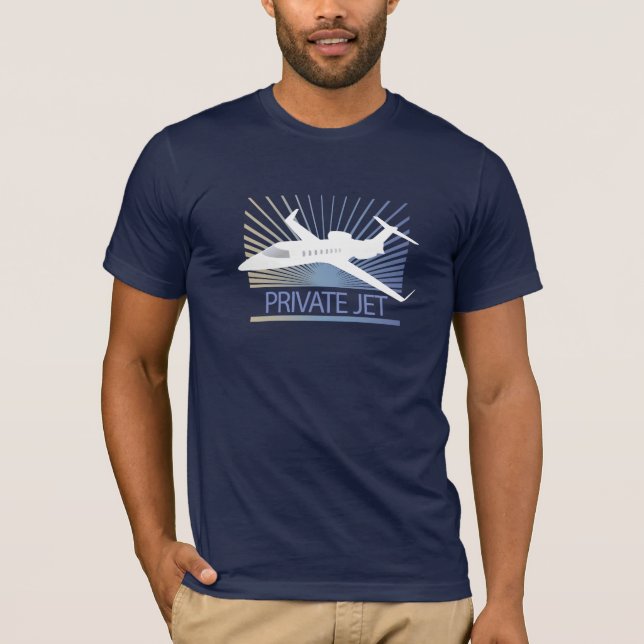 Private Düsenflugzeug T-Shirt (Vorderseite)