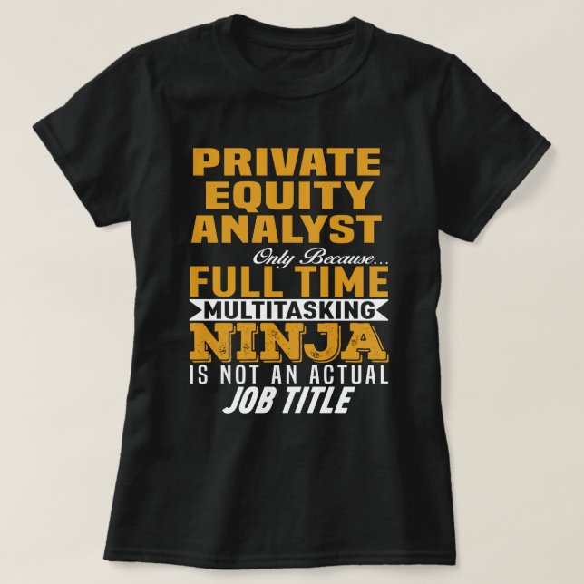 Private Equity Analyst T-Shirt (Design vorne)