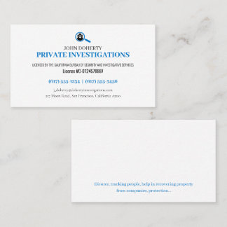 Private Ermittlungen | Detektiv Professional Visitenkarte