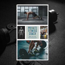 Private Fitness Coach Nutrition Gym Business Card Visitenkarte
