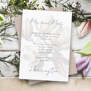 Private Hochzeit Empfang Südliche Magnolie Einladung