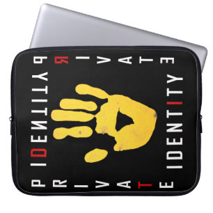 Private Identity ID Palm Laptop Sleeve