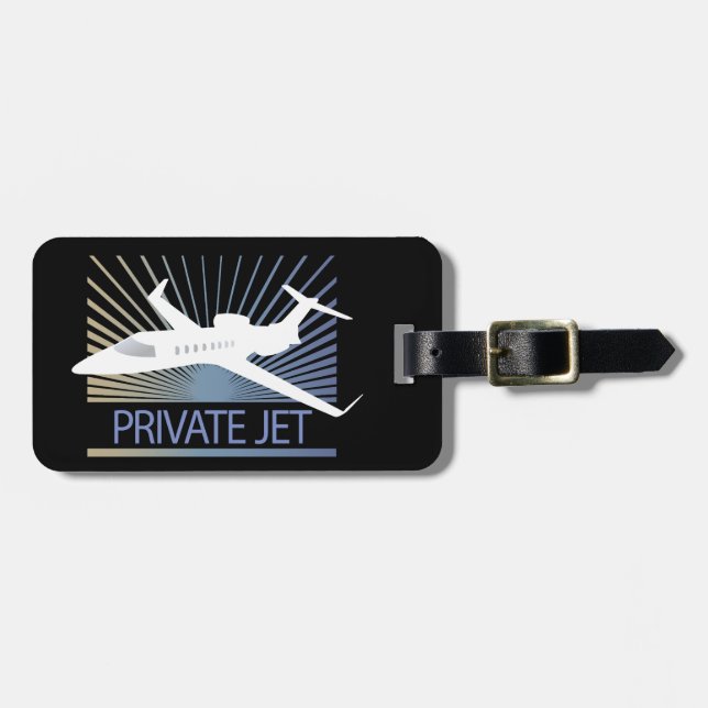 Private Jet Aircraft Gepäckanhänger (Vorderseite horizontal)