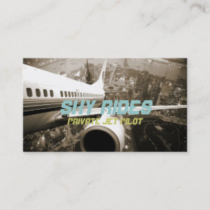 Private Jet-Flugzeug-Pilotenkarte für den Verkauf Visitenkarte