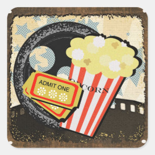 Private Movie Viewing Adhesive - Quadratischer Aufkleber