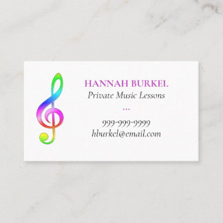 Private Music Lesson Business Cards Visitenkarte