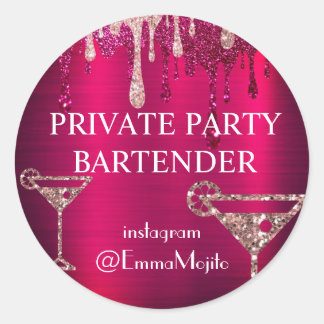 Private Party Barkeeper Deal Angebot Classic Runde Runder Aufkleber
