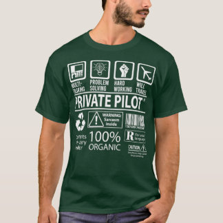 Private Pilot MultiTasking - zertifizierter Job-Ge T-Shirt
