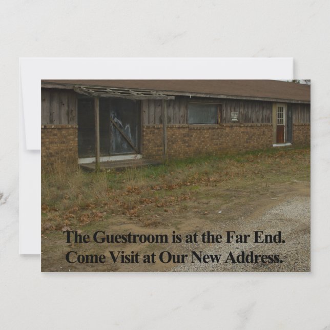 Private Schöne Adressenänderung: Gästezimmer Ankündigung (Vorderseite)