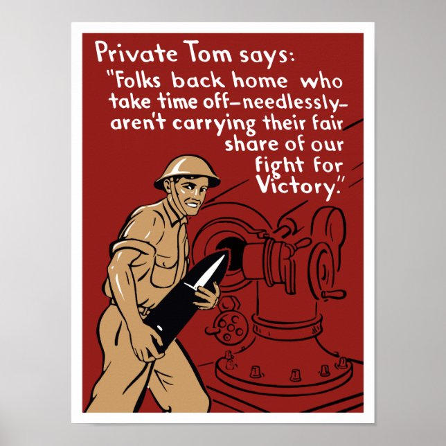 Private Tom — Zweiter Weltkrieg Poster (Vorne)