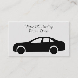 Private Treiber für Black Car Print Visitenkarte