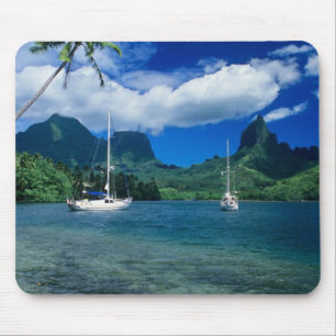 Private Yachten in der Bucht von Opunohu an der K Mousepad