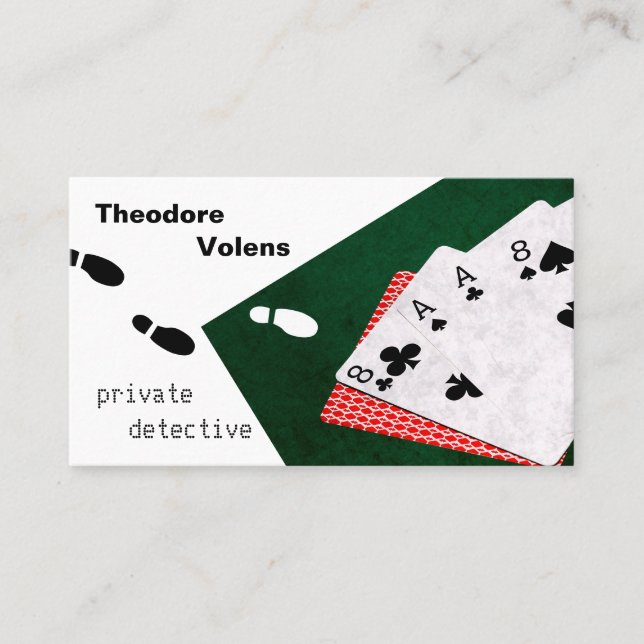Privater Detektiv, lustig, individuell anpassbar Visitenkarte (Vorderseite)