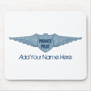 Privater Pilot Blue Wings Mousepad