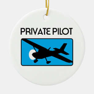 Privater Pilot Keramik Ornament