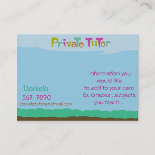 Privater Tutor Visitenkarte