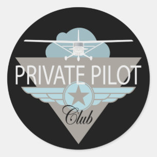Privates Pilotverein Runder Aufkleber