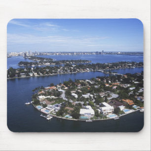 Privathäuser auf einer Insel in der Biscayne Bay,  Mousepad