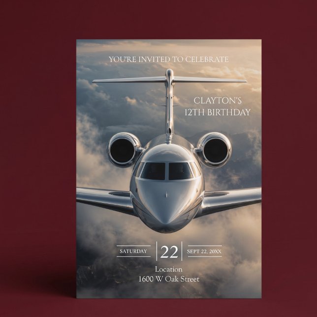 Privatjet-Executive-Flugzeug Einladung (Von Creator hochgeladen)