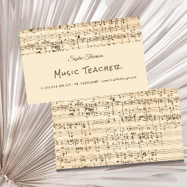 Privatunterricht für Musiklehrer Visitenkarte