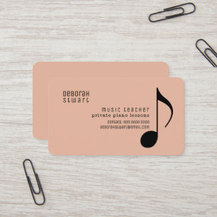 Privatunterricht Musiklehrer Boho-Rose Visitenkarte