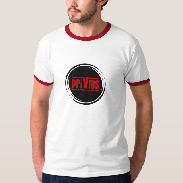 Privies - grauer und roter Wecker T-Shirt (Vorderseite)