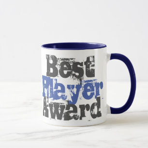 Prix du meilleur joueur en Mug bleu et gris