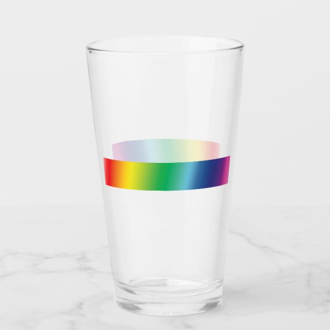 Prix lgbtq Lgbt Regenbogenfarben Muster Glasbecher Glas (Vorderseite)