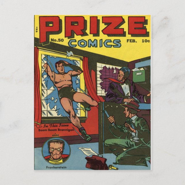 PRIZE COMICEN coole Vintage Postkarte (Vorderseite)