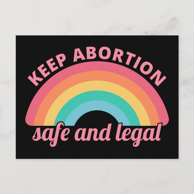 Pro Abortion - Behalt Abtreibung auf sichere und l Postkarte (Vorderseite)