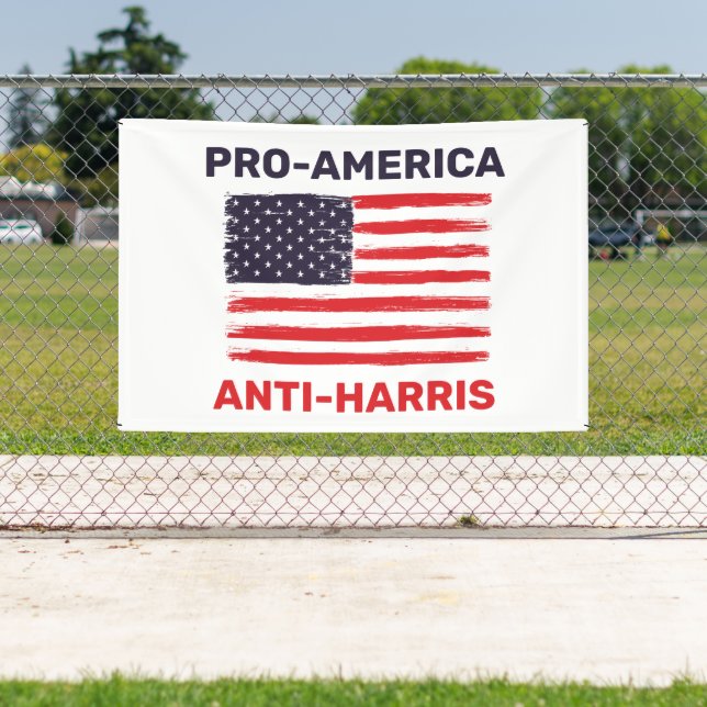 Pro America Anti Harris kundenspezifisch Banner (Insitu)