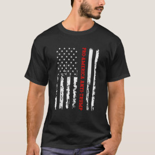 Pro America Anti Trump American USA Flag T-Shirt