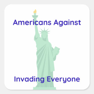 Pro-America Peace  Quadratischer Aufkleber