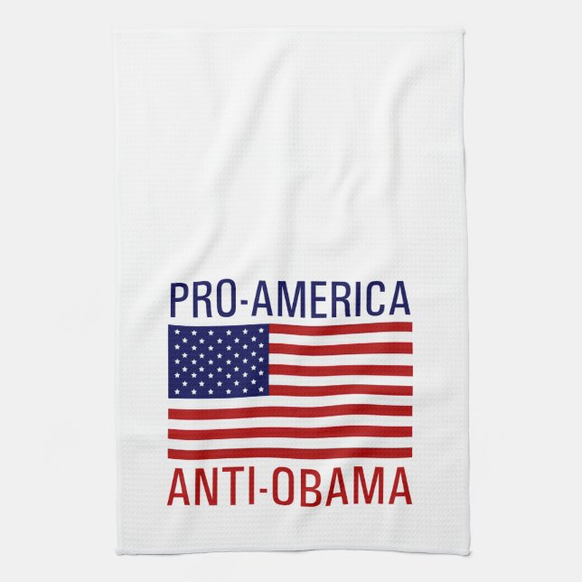 PRO-AMERICAN ANTI-OBAMA GESCHIRRTUCH (Vertikal)
