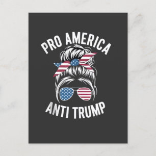 Pro-Amerika Anti-Trump Amerikanische USA-Flagge Wi Einladungspostkarte