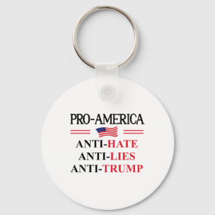 Pro Amerika Anti Trump Hass Lügen Widerstand Schil Schlüsselanhänger
