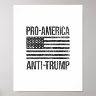 Pro Amerika Anti Trump US-amerikanische Flagge Pat Poster